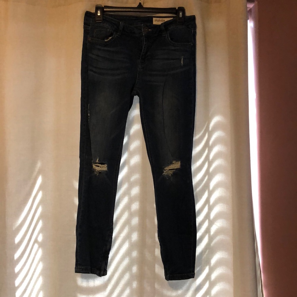 Pistola brand distressed skinny jeans